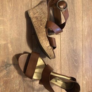 Montego Bay Club Shoes - Brown wedge size 6W Montego Bay Club Shoes - Brown wedge size 6W